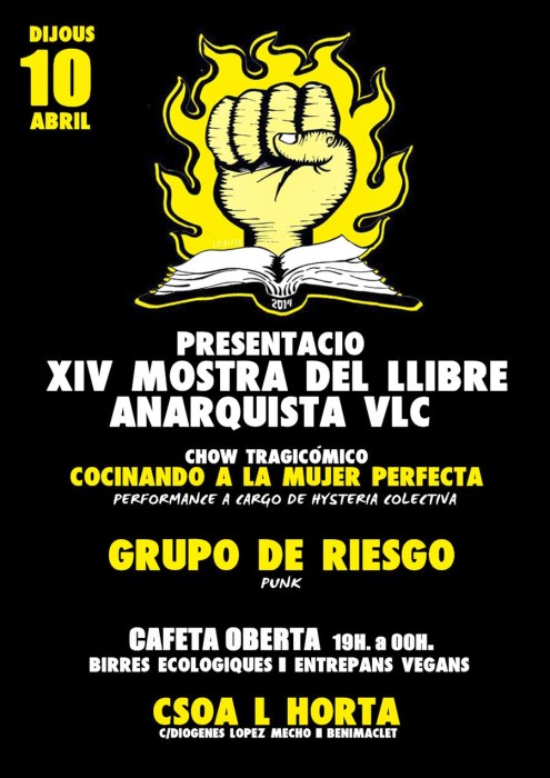 XIV MOSTRA DEL LLIBRE ANARQUISTA DE VALÈNCIA