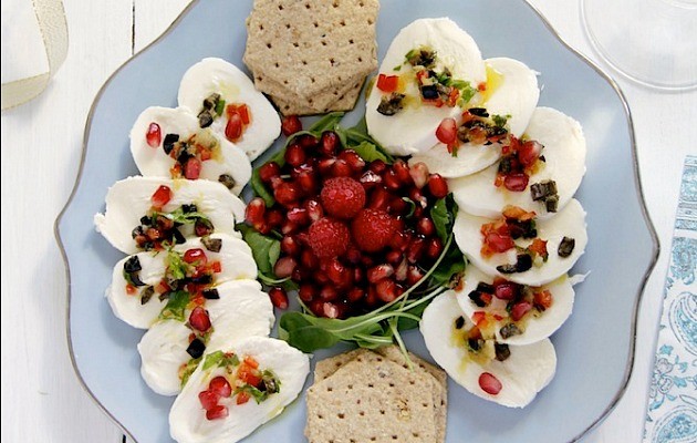 Ensalada de mozzarella a la gremolata....¡¡ya viene el recetario riquísimo!!