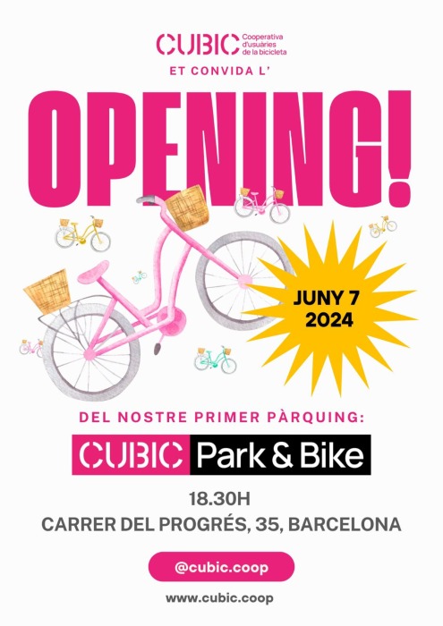 Inauguración del parking de bicis en Gràcia🩷